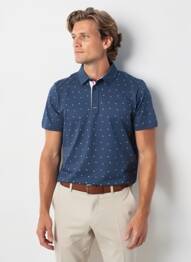 Polo tissage jersey manches courtes bleu CAMBERABERO homme