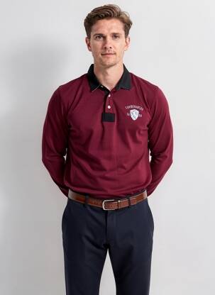 Polo manches longues manches longues rouge CAMBERABERO homme