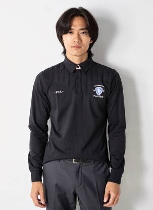 Polo manches longues manches longues noir CAMBERABERO homme
