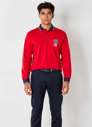 Polo manches longues manches longues rouge CAMBERABERO homme