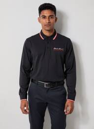 Polo manches longues manches longues noir CAMBERABERO homme