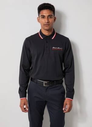 Polo manches longues manches longues noir CAMBERABERO homme