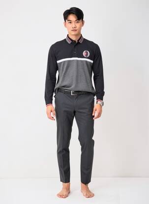 Polo manches longues manches longues gris CAMBERABERO homme