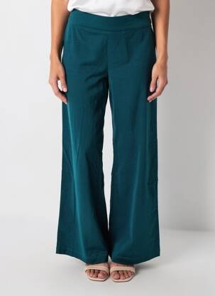 Pantalon large fermeture zip latéral taille haute vert PRINCESSE NOMADE femme