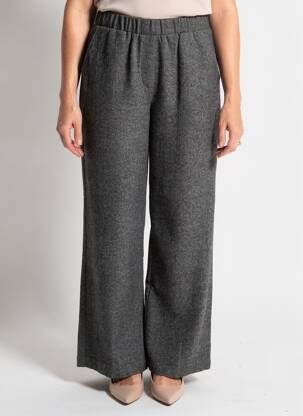 Pantalon large poches taille normale gris C'EST BEAU LA VIE femme