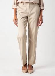 Pantalon chino fermeture zippée sous rabat boutonné taille normale beige BETTY BARCLAY femme