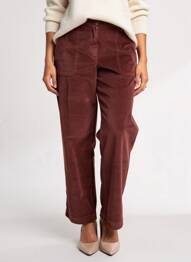 Pantalon droit stretch taille normale marron KANOPE femme