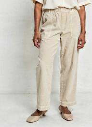 Pantalon droit stretch taille normale beige KANOPE femme