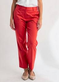 Pantalon chino fermeture zippée sous rabat boutonné taille normale orange BETTY BARCLAY femme