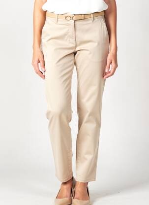 Pantalon chino tissage popeline taille normale beige BETTY BARCLAY femme