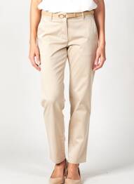 Pantalon chino tissage popeline taille normale beige BETTY BARCLAY femme