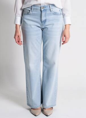 Pantalon droit stretch taille normale bleu STREET ONE femme