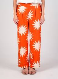 Pantalon large poches taille normale orange COMPAÑIA FANTASTICA femme