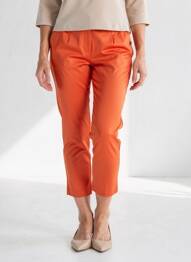 Pantacourt tissage popeline taille normale orange PRINCESSE NOMADE femme