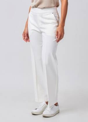 Pantalon droit stretch taille normale blanc STREET ONE femme
