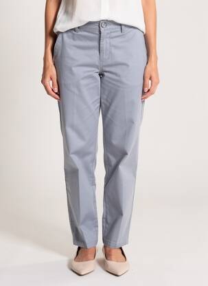 Pantalon chino tissage popeline taille normale bleu STREET ONE femme
