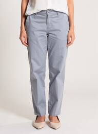 Pantalon chino tissage popeline taille normale bleu STREET ONE femme