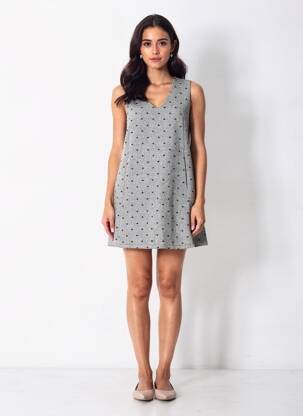 Robe courte sans manche sans manche gris COMPAÑIA FANTASTICA femme