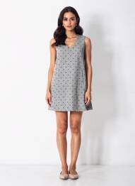 Robe courte sans manche sans manche gris COMPAÑIA FANTASTICA femme