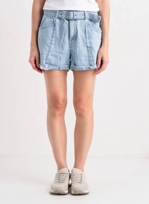 Short tissage denim taille normale bleu MANGO femme