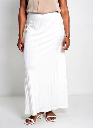 Jupe longue taille normale blanc DIVIDED H&M femme