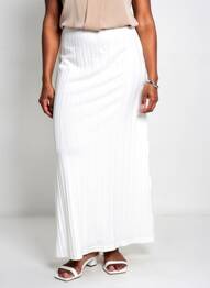 Jupe longue taille normale blanc DIVIDED H&M femme
