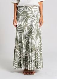 Jupe longue coupe fluide vert HUGO BOSS femme