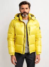 Doudoune manches longues a capuche jaune DAYTONA homme