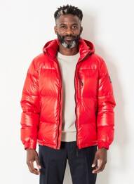 Doudoune manches longues a capuche rouge DAYTONA homme