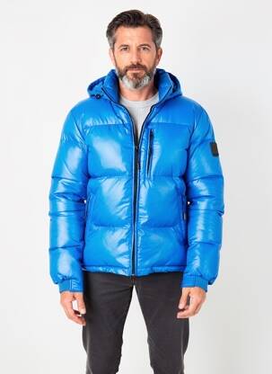 Doudoune poches a capuche bleu DAYTONA homme