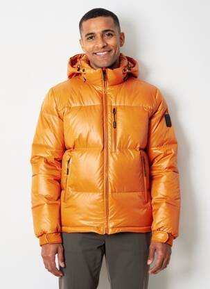 Doudoune poches a capuche orange DAYTONA homme