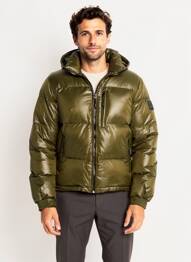 Doudoune manches longues a capuche vert DAYTONA homme