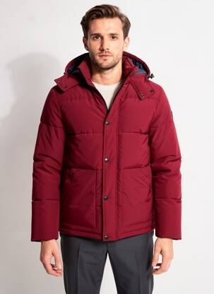 Doudoune poches a capuche rouge DAYTONA homme