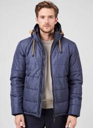 Doudoune manches longues a capuche bleu DAYTONA homme