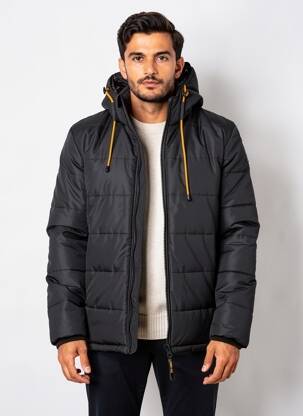 Doudoune poches a capuche noir DAYTONA homme