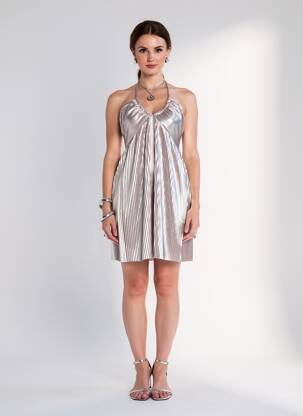 Robe courte sans manche sans manche argent THE LOVER'S LOVER femme