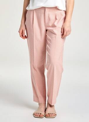 Pantalon droit stretch taille normale rouge ZARA femme