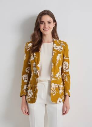 Blazer poignets boutonnés vert H&M femme