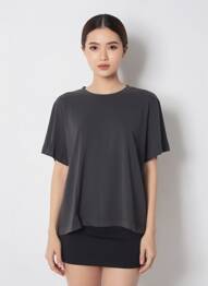 T-shirt sérigraphie floquée manches courtes noir VERO MODA femme