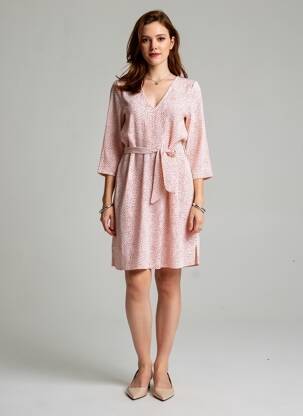 Robe courte coupe fluide manches 3/4 rouge VERO MODA femme
