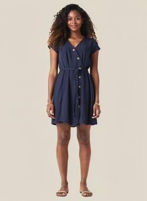 Robe courte manches courtes manches courtes bleu VERO MODA femme