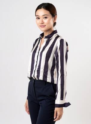 Chemisier coupe fluide manches longues bleu STREET ONE femme
