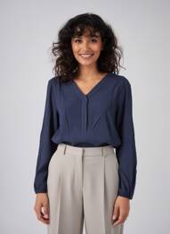 Blouse manches longues manches longues bleu STREET ONE femme