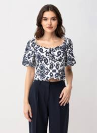 Top manches courtes manches courtes bleu VERO MODA femme