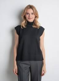 Pull coupe droite sans manche noir VERO MODA femme