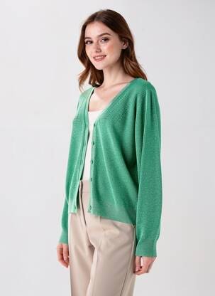 Gilet manches courtes coupe droite vert VERO MODA femme