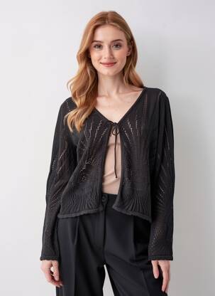 Gilet manches longues col v noir VERO MODA femme