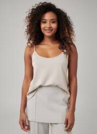 Top fines bretelles fines bretelles beige VERO MODA femme