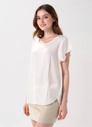 T-shirt coupe droite manches courtes blanc VERO MODA femme