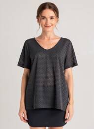 T-shirt imprimé fantaisie manches courtes bleu STREET ONE femme